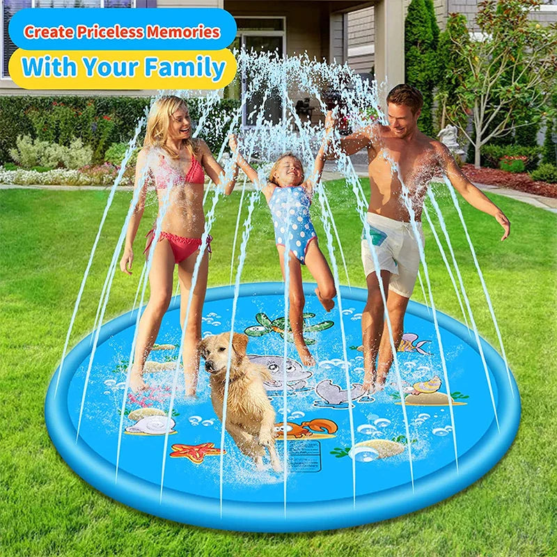 Children Play Water Mat Summer Beach Sprinkler Inflatable Spray Water Pad Outdoor Game Toy Lawn Swimming Pool Mat Kids Toys