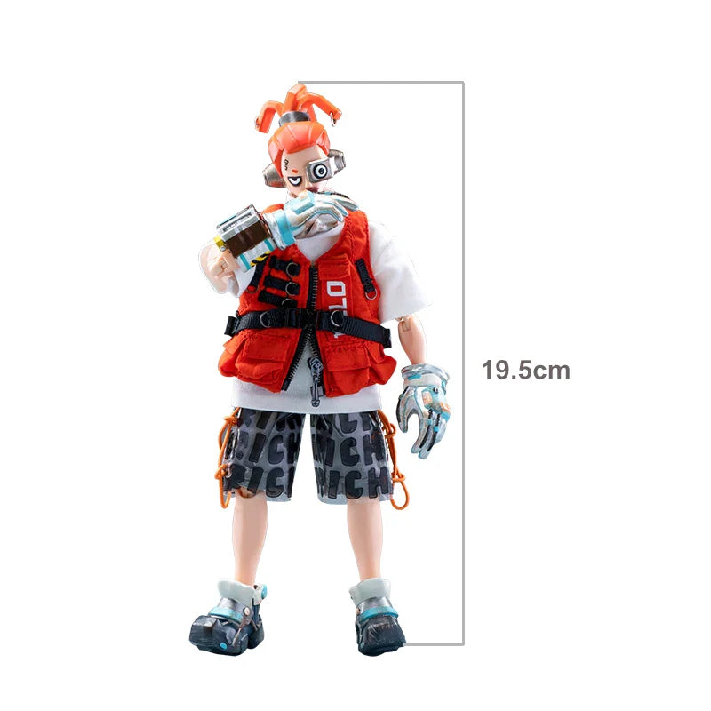 21cm Anime Warrior Doll Action Figurine Model Toys Kits Short Hair  Action Figure Figurine PVC Collection Model Doll Toys