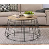 Brown 23.6D X 23.6W X 19.7H in Center Tables for Living Room Chairs Lydia Matte Black Wireframe Coffee Table Furniture Dining