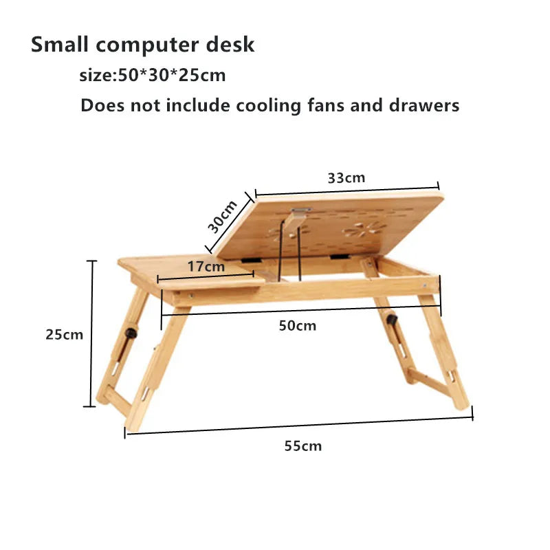 Cooling Fan Laptop desk Portable Adjustable Foldable Computer Desks Notebook Holder tv bed PC Lapdesk Table Stand With Mouse Pad