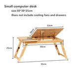 Cooling Fan Laptop desk Portable Adjustable Foldable Computer Desks Notebook Holder tv bed PC Lapdesk Table Stand With Mouse Pad