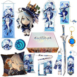 Genshin Impact Xianyun Navia Fontaine Furina Neuvillette Wriothesley Focalors Baizhu Kaveh Gift Box Include Keychain Doll Pillow