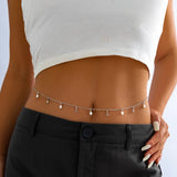 Small Imitation Pearl and Crystal Pendants Waist Chain for Women Sexy Summer Bare Midriff Belts Ladies Belly Chains Body Jewelry