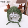 Cute Winter Warm Kids Girl Boys Baby Hats Fleece Wool Hemming Caps with Ball Solid Wool Ear Protection Hats Soft Newborn Bonnet