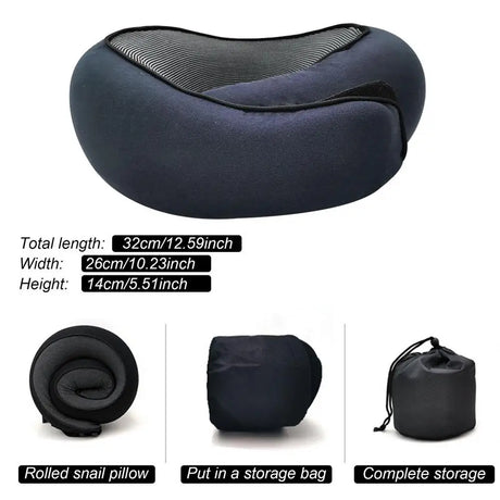 Travel Pillow Memory Foam Neck Support For Flight Comfortable Head Cushion Support Pillow Accessories For Sleep Rest Airplane