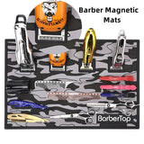 Barber Tools Magnetic Mats Anti-slip Flexible Rubber Scissors Storage Pad Salon Countertop Heat Resistant Hairdresser Organizer