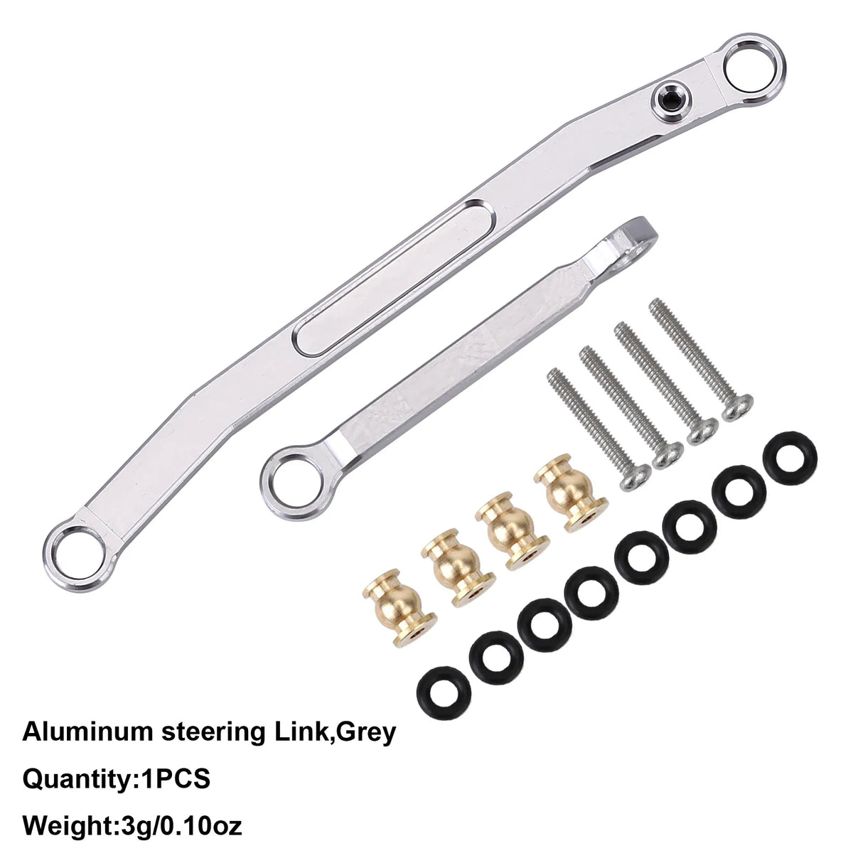 INJORA Aliuminum Steering Link CNC Upgrade Parts for RC Crawler Car Axial SCX24 C10 Deadbolt Jeep JLU Gladiator Bronco