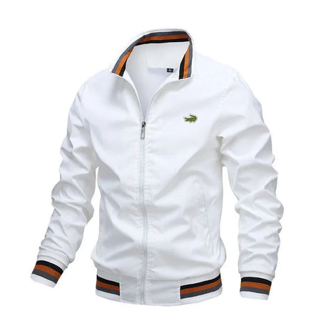 2024 New Embroidery CARTELO Men's Business Fashion Jacket Stand Collar Casual Zipper Jacket Outdoor Sports Coat Windbreaker