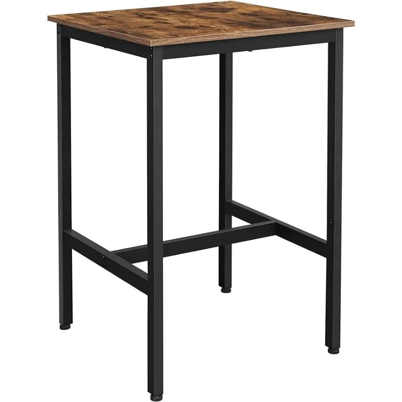 VASAGLE Bar Table, Small Kitchen Dining  High Top Pub  Height Cocktail Table for Living Room Party, Sturdy Metal