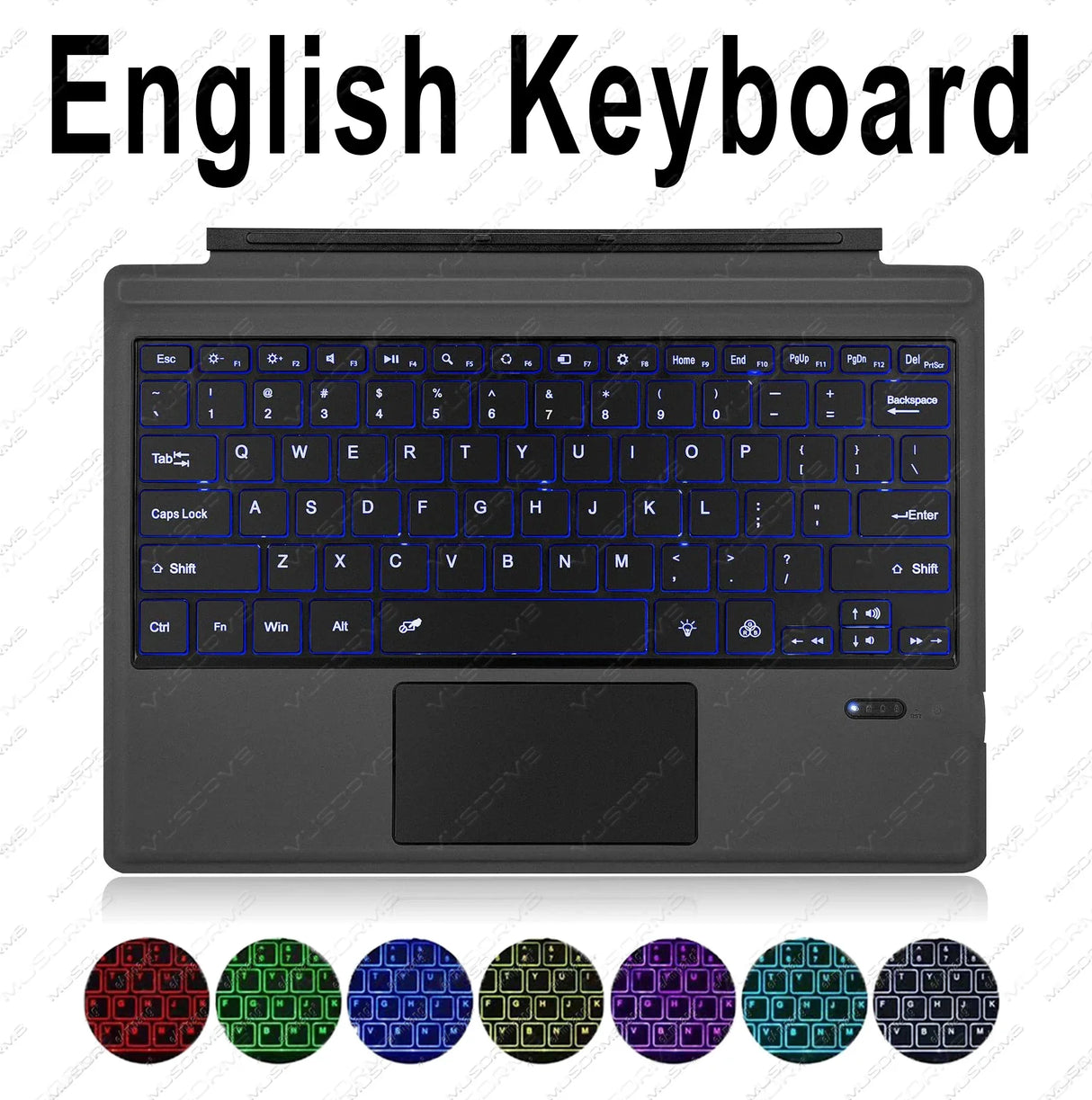 For Microsoft Surface Pro 3 4 5 6 7 8 9 Pro X Go 1 2 3 4 Keyboard Backlit Trackpad Wireless Arabic Russian Spanish Korean AZERTY