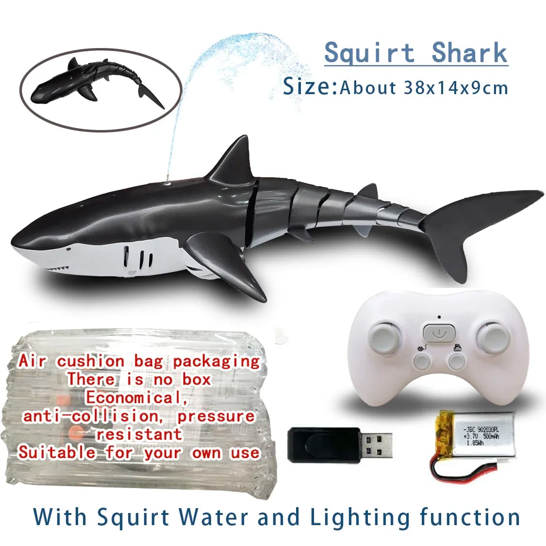 Creative Remote Control Fish Shark Electric 2.4G Radio Rc Animal Robot Educational Water Bath Toy for Boy Kid Children Submarine