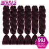 24inch Jumbo Braids Synthetic Hair For Box Braid Ombre Braiding Hair Extensions Three Tone Black Brown Blue Pink Mirra’s Mirror