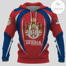 Serbia 3D hoodie National Flag Emblem Zipper Hoodie Custom Name 3D Zipper Hoodie Harajuku Pullover Streetwear Unisex Hoodie