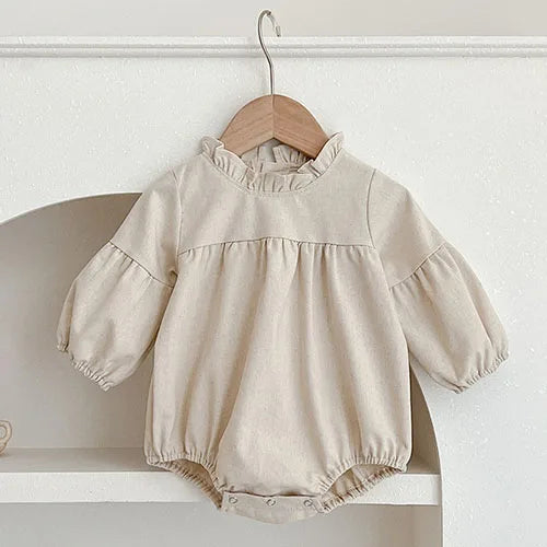 Baby Girls Clothing Autumn Spring Infant Baby Girls Jumpsuit Long Sleeve Cotton Embroidery Newborn Baby Girls Bodysuits