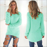 2023 Women's Winter Fleece Fluffy Sweater Jumper Ladies Warm Pullover Tops Blouse Shirt Clothing Plus Size