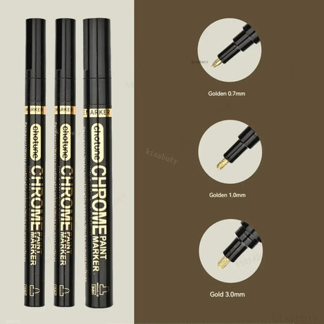 1/3pcs Mirror Marker Pen DIY Reflective Paint Pens Mirror Markers Chrome Gold SILVER Marker Car Styling Art Craftwork