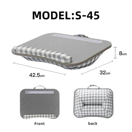 Multifunctional Portable Travel Laptop Desk Back Cushion High-density Sponge Bedroom Sofa Lap Table Simple, Soft and Comfortable