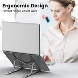 Newly Folding Height Adjustable Cheap Plastic Material Foldable Portable Adjustment Desktop Laptop Holder Riser Stand