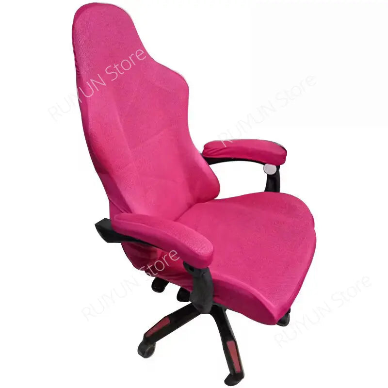 Solid Long Armrest Gaming Chair Cover Breathable Office Chair Cover Seat Cover for Computer Chair Seat Case Dustproof Slipcover