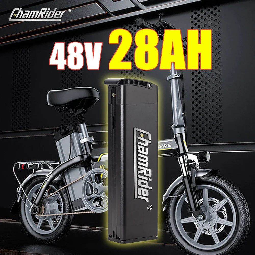 ChamRider Silverfish 48V 20AH Ebike Battery Original 1000W Lithium Electric Bike 30A BMS 1000W 21700 Real Capacity 18650 Battery