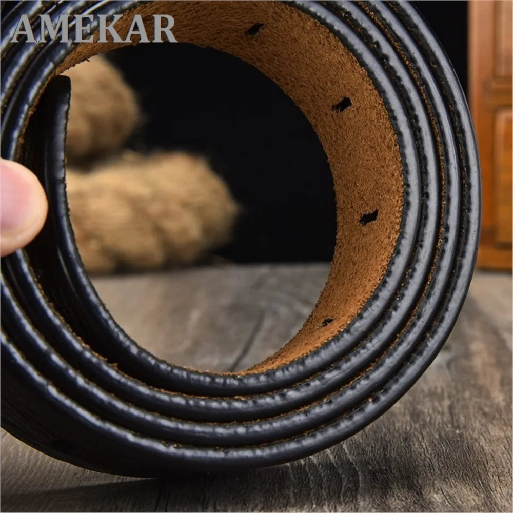 Male Luxury Pin Buckle Belts Genuine Leather Strap Belt For Men Business Leisure Belt Cummerbunds Ceinture Homme