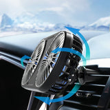 Car Fan New Dual-head USB Electric Fan Multi-function Car Air Outlet Dashboard Mini Fan Car Electrical Appliances Car Electronic