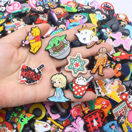 5-10-30-50-100Pcs Hybrid Classic Cartoon Shoes Charms Decoration Fit for Sandals Slippers Ornament Party Favor Gift