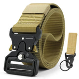 Men's Belt Outdoor Hunting Metal Tactical Belt Alloy Buckle Marine Corps Canvas Belt Men Women Tactique Belts for Women