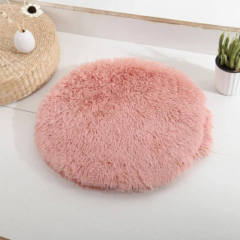 Round Cat Bed Mat Pet Sleeping Bed For small Dog Cats Soft Warm Fleece Pet Cat Basket dog beds Puppy Kennel Accessories