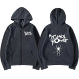 Rock Band My Chemical Romance Mcr Dead Zipper Hoodie Black Parade Punk Emo Zip Up Sweatshirt Men Fashion Vintage Hoodies Coats