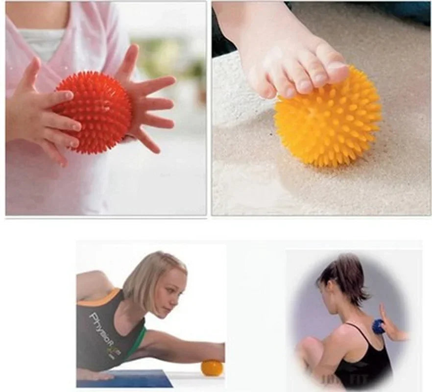 Durable PVC Spiky Massage Ball Trigger Point Sport Fitness Hand Foot Pain Relief Plantar Fasciitis Reliever Hedgehog 7cm Balls