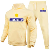 Ricard Men's Sweatshirt +Pants 2 Piece Set Casual Sportswear Hoodies Wear Autumn And Winter New Sportswear Suit Hot