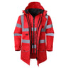 Safety Jacket Reflective Waterproof Windproof Coldproof  Hi Vis 7 in 1 Parka Windbreaker Workwear with Detachable Cotton Linner