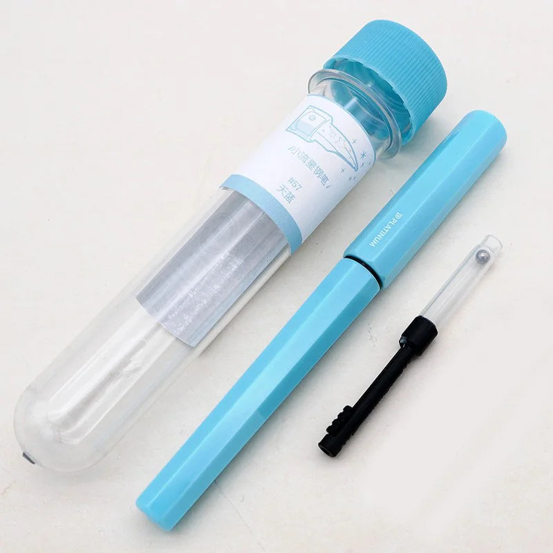 Japanese Plantinum small meteor pen student lovely girl makaron color writing practice pen pq-200