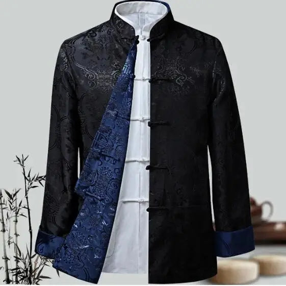 Men Chinese Dragon Shirt Kung Fu Coats China New Year Tang Suit Traditional Chinese Clothing For Men Jackets Hanfu Men Clothing