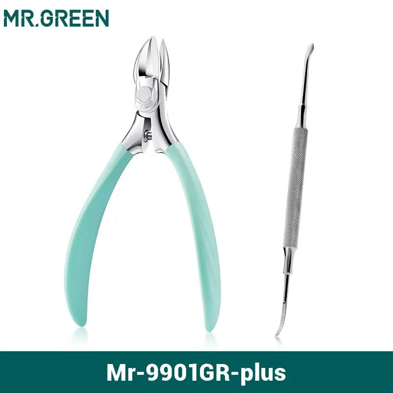 MR.GREEN Toenail Clippers Anti-Splash Ingrown Nail Olecranon Cutters Professional Pedicure Tools Stainless Steel