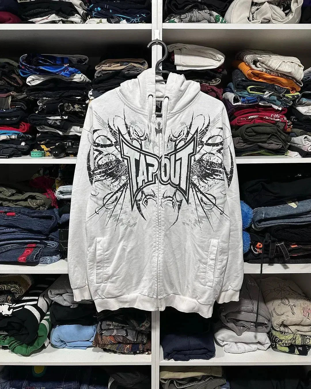 Gothic Skull Pattern Zip Up Hoodies Men Y2K Embroidery Hip Hop Long Sleeve Loose Hooded Streetwear Sweatshirt Casual Vintage New