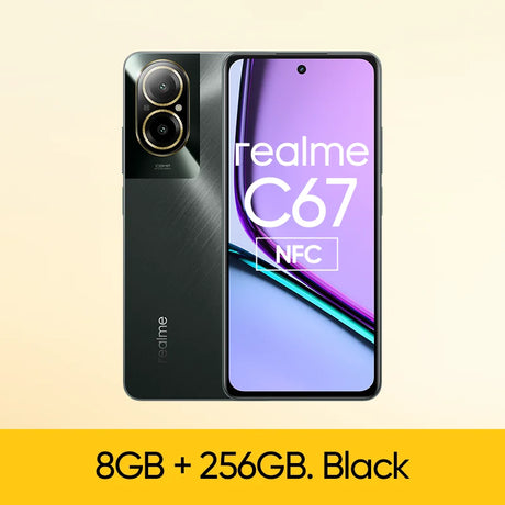 realme C67 Smartphone Snapdragon 685 Processor 6,72'' 90Hz Display 108MP AI Camera 5000mAh Battery 33W SUPERVOOC Charge NFC