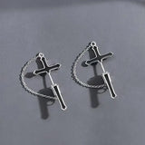 For Men, S925 Silver Needle Earrings For Men And Women, Punk Style Men's Earrings, Fashionable And Trendy Gifts