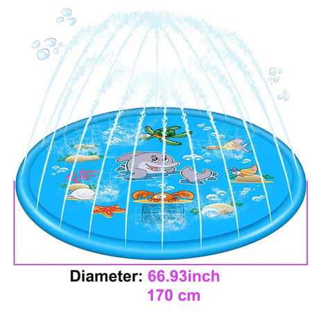 Children Play Water Mat Summer Beach Sprinkler Inflatable Spray Water Pad Outdoor Game Toy Lawn Swimming Pool Mat Kids Toys