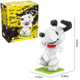 NEW HSANHE Snoopy Anime Action Figures Kawaii Building Blocks Micro Daimond Bricks DIY Assemble Toys For Children Gifts