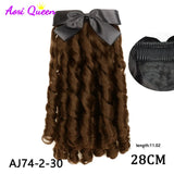 AS  Synthetic Retro Ponytail with Comb Europen Princess Curly Puff Ponytail Clip in Hair Tail Natural False Hair Extension