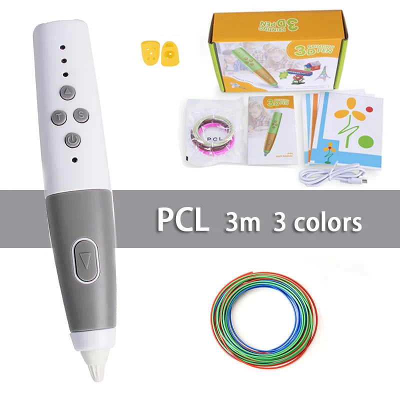 Creative 3D Pen Set for Kids - Perfect Birthday & Christmas Gift with 200M PCL Filament