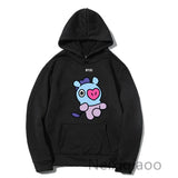 Plus Size Bt21 Cartoon Prints Hoody Women Men Casual Hoodies Sweatshirt Harajuku Girl Autumn Winter  Warm Boy And Girl Pullover