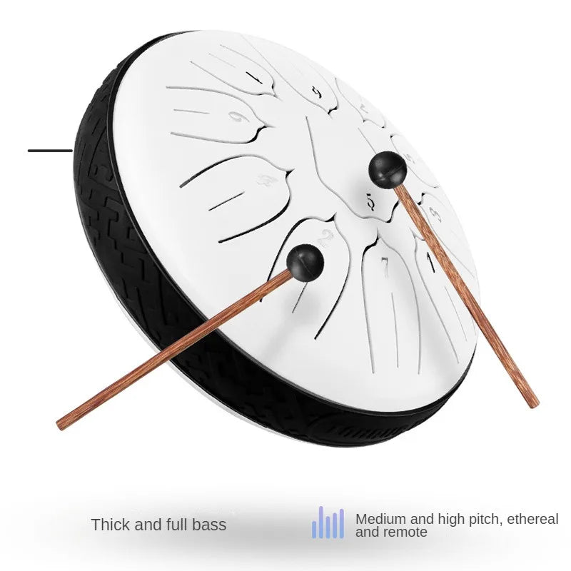 Tongue Drum 6 Inch 11 Notes Shamanic Drum Taiko Drum for Nintend Switch Yoga Musical Instruments Percussion Musical Instrument