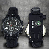 Outdoor Multifunction Safety Equipment Tools Survival Camping EDC Bracelet Rope Tactical Watch