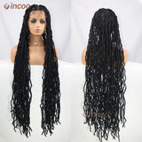 40 Inch Full Lace Front Braided Wigs Butterfly Locs Crochet Hair Synthetic Distressed Soft Locs Pre Looped Braid for Black Women