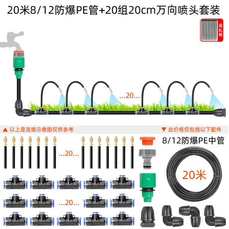 Universal Watering Nozzle Automatic Watering Atomization Spray Sprinkler Equipment Micro Spray Irrigation Humidification