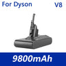 For Dyson 6800mAh/9800mAh/12800mAh V8 21.6 Volts Lithium battry Vacuum Cleaner Battery Rechargeable Power Tool Battery