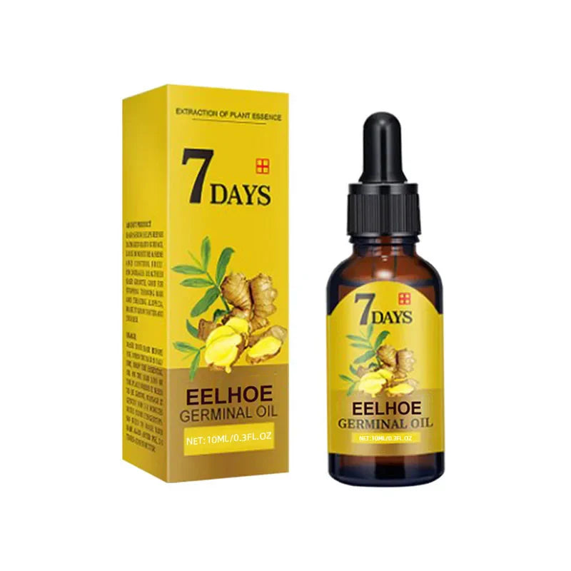 7 Days Fast Ginger Hair Growth Serum Anti-loss Hair Regrowth Essential Oil Repair Damaged Hair Roots Hair Care For Women Men